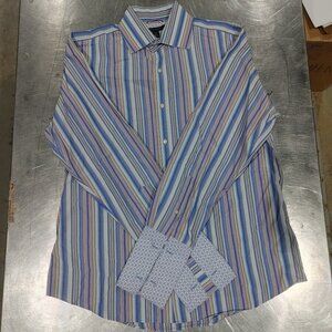 Excellent Condition Banana Republic Striped Button Dress Shirt Size 16-16.5 L